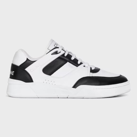 Celine High Cut Sneakers MU1200 White Black Size 42 Very Good Condition - Picture 1 of 7